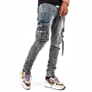 THRT Cargo DENIM brown COPPER Skinny jeans